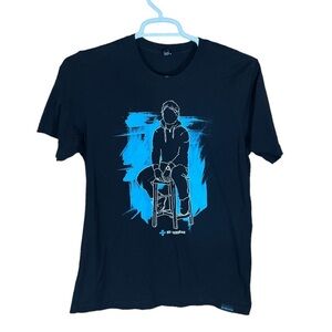 Ed Sheeran Band T-shirt Mens Large Black Blue Pop Music Concert Divide Tour